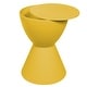 preview thumbnail 143 of 143, Boyd Round Side Table with Ribbed Design Base - Accent Hourglass End Table with Removable Lid for Living Room & Bedroom
