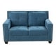 preview thumbnail 6 of 15, Gliden Modern Linen Fabric Sofa with Solid Wood Frame Blue Loveseat
