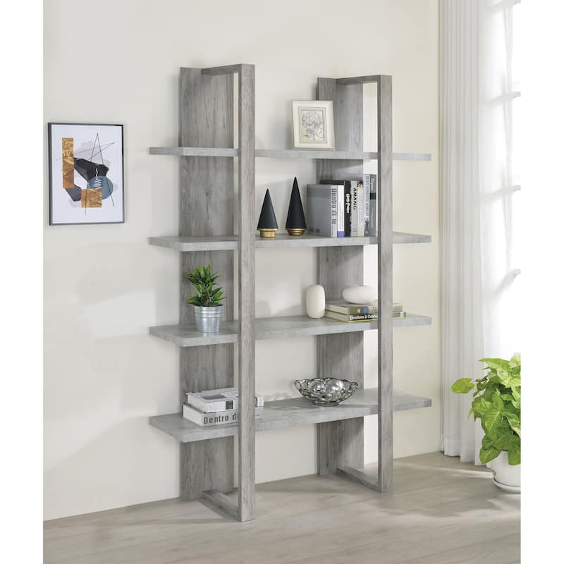 Mystrene 4-shelf Two-tone Bookcase