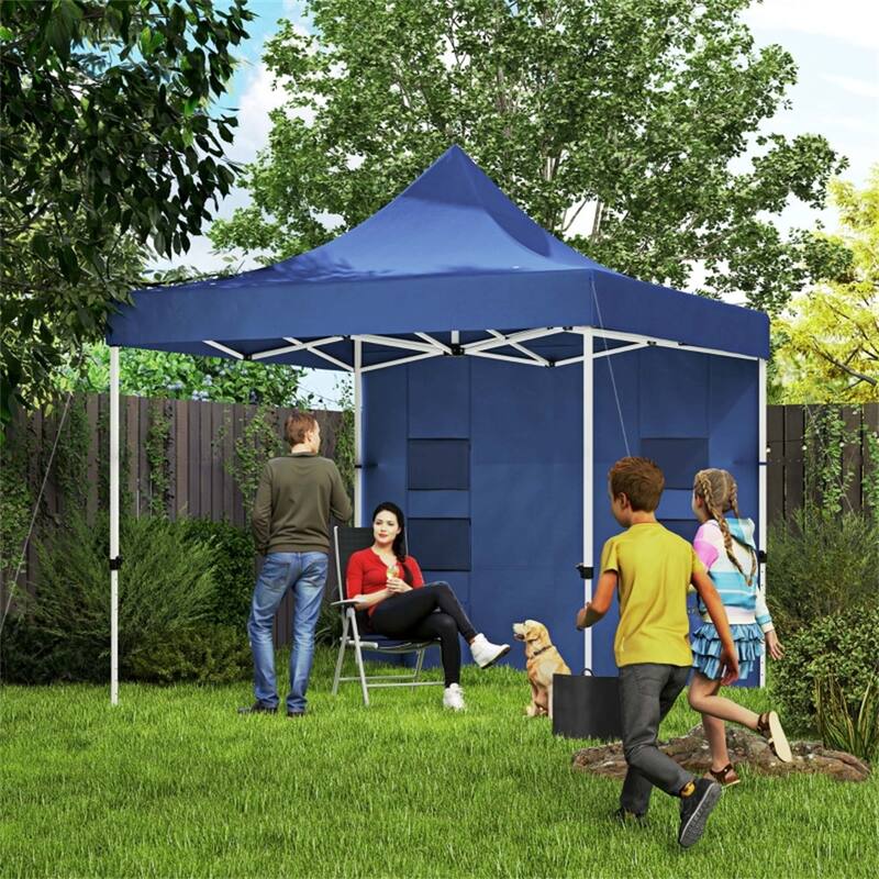 Premium Foldable Gazebo for Outdoor Events with UPF50 Sun Protection Adjustable Height and Portable Wheeled Bag