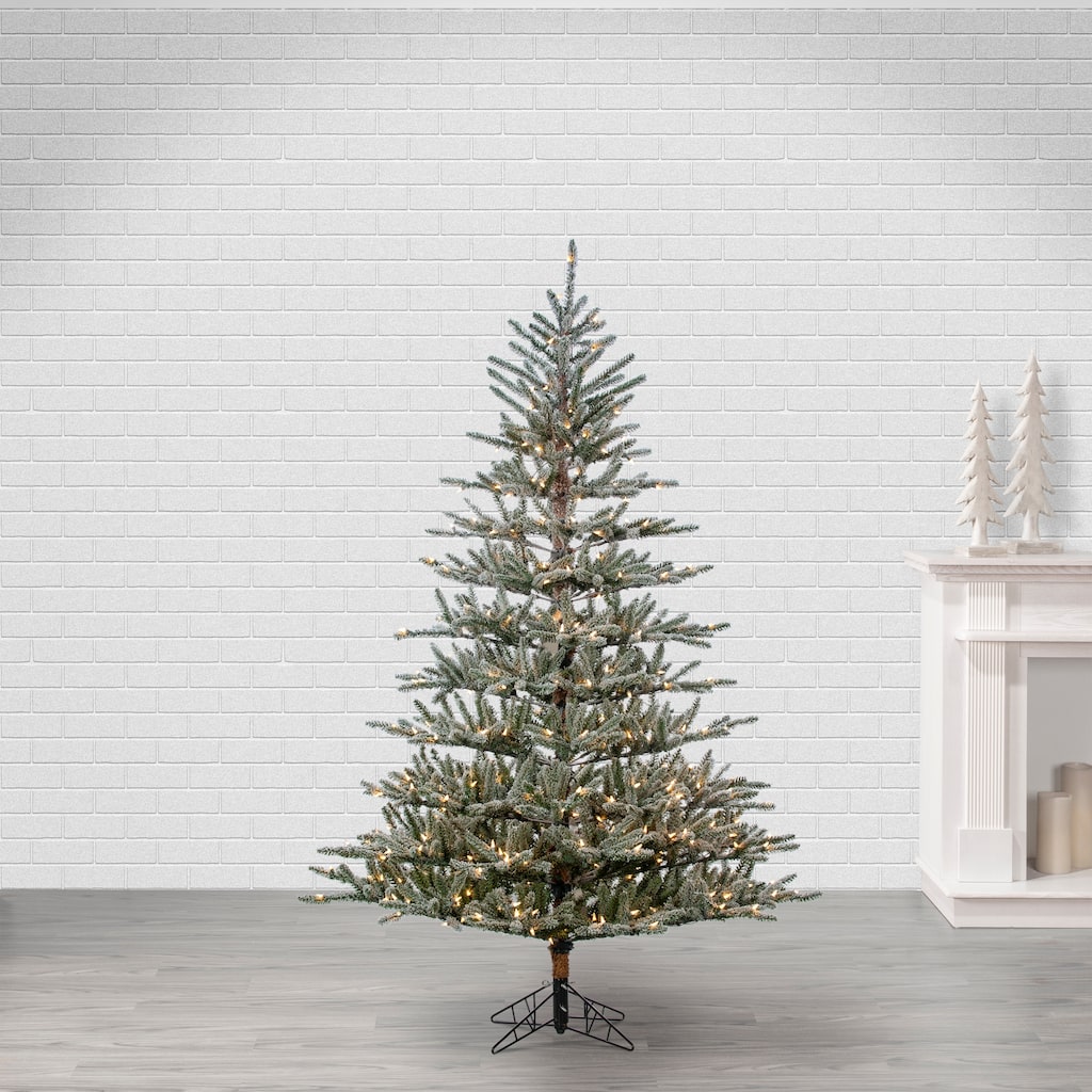 7 ft. Pre Lit UL Clear Lights Flocked Scotch Pine