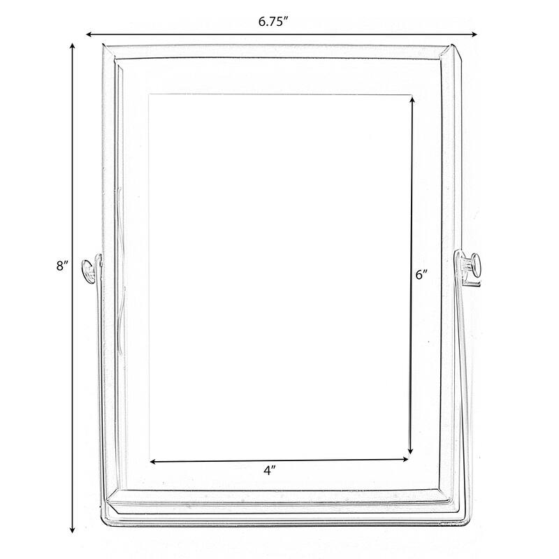 Modern Metal Floating Tabletop Photo Picture Frame with Glass Cover and Easel Stand