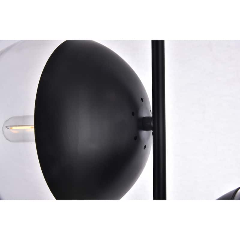 Modern 2-light 17-inch Double Bubble Pendant w/ Clear Glass