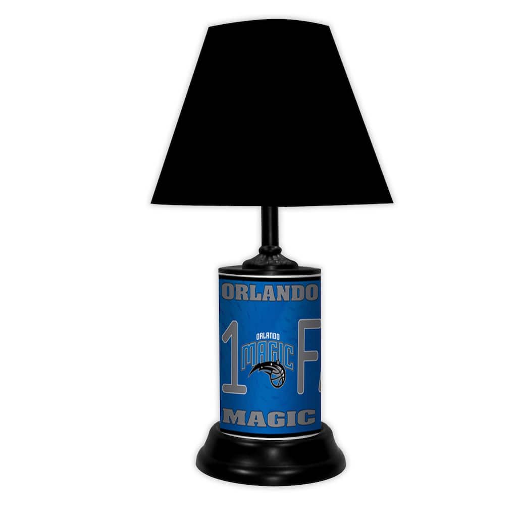 NBA 18-inch Desk/Table Lamp with Shade, #1 Fan with Team Logo - Orlando Magic - 18x10x10