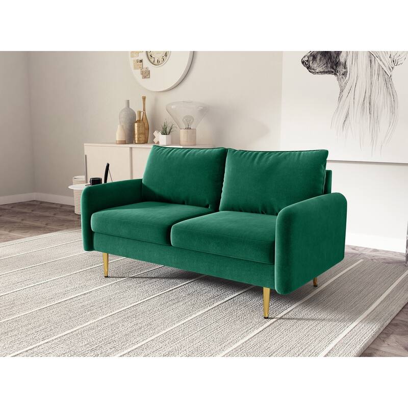 58'' Velvet Square Arm Loveseat