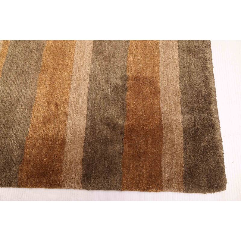ECARPETGALLERY Hand-knotted Opulence Brown Wool Rug - 8'2 x 9'11
