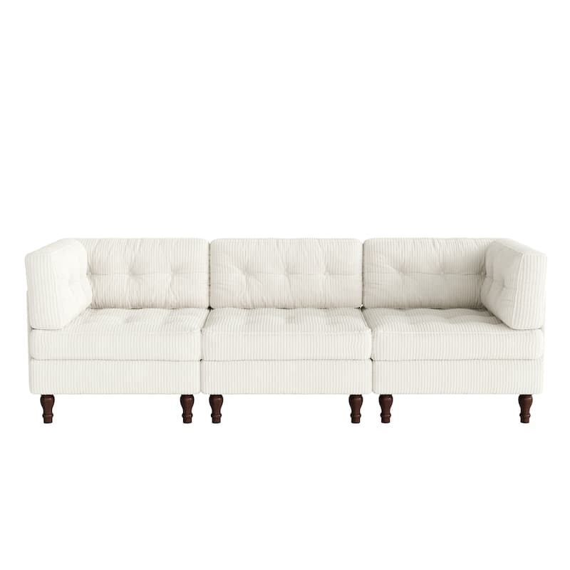 Madison Oversized Upholstered Corduroy Modular Sectional Sofa