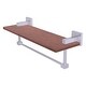 preview thumbnail 8 of 16, Allied Brass 16 Inch Solid IPE Ironwood Shelf with Integrated Towel Bar
