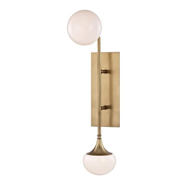 Hudson Valley Lighting Fleming 2 Light 23" Tall LED Bathroom Sconce - Aged Brass
