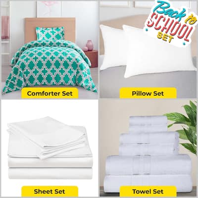 Superior Back To School Kit, Stress-Free Dorm Basics, Twin/ Twin XL, Teal