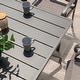 preview thumbnail 3 of 10, Nuu Garden Outdoor Rectangle Powder-coated Iron Dining Table with 1.57'' Umbrella Hole