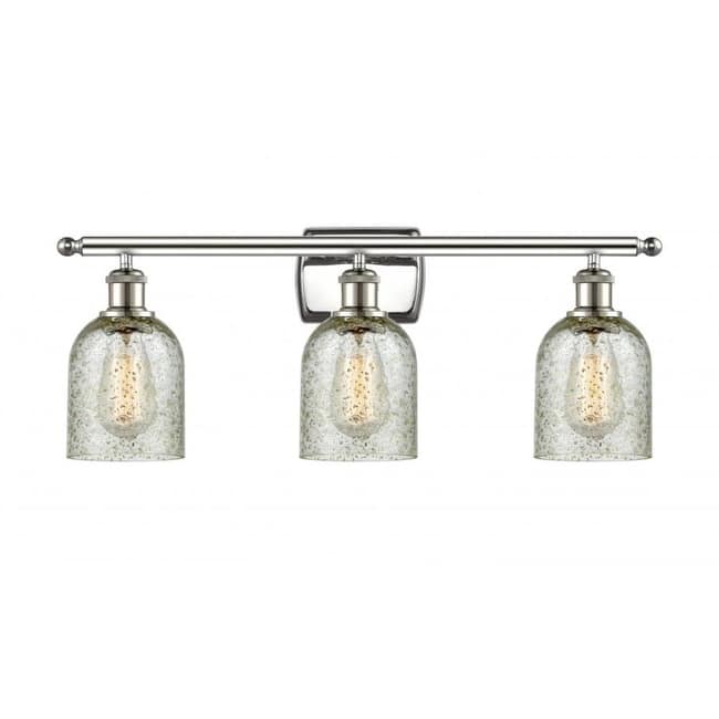 Innovations Lighting Caledonia 3 Light 26" Wide Bathroom Vanity Light - Polished Nickel / Mica