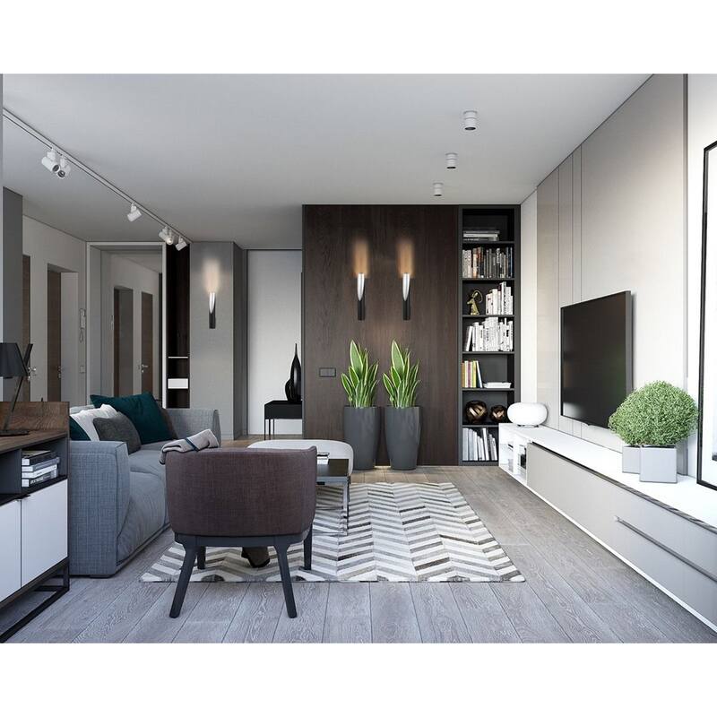 Eglo Barbotto Matte Black LED Armed Sconce - Silver