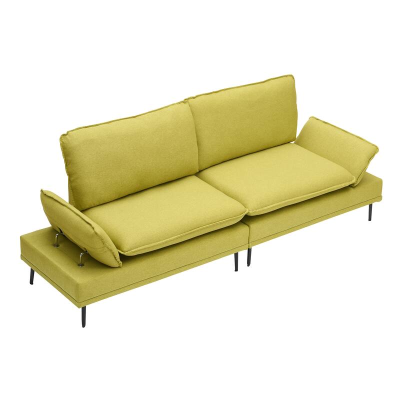 89-inch Polyester Blend Green Sofa for Apartments, Living Rooms and Offices
