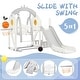 preview thumbnail 2 of 5, 5-in-1 Toddler Slide Swing Set Outdoor Indoor Playground Slide Playset With Climber Basketball Hoop