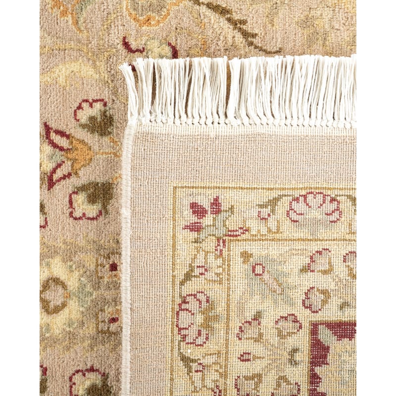 Overton Hand Knotted Wool Vintage Inspired Traditional Mogul Beige Area Rug - 9 x 12