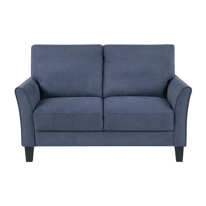 Felix Textured 2-Piece Living Room Set - Wood Finish Exposed Feet