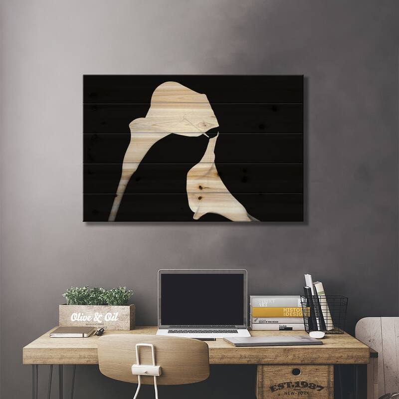Still Life Shot Of Pierced Calla Lily Flower II Print On Wood by Panoramic Images - Multi-Color
