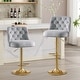 preview thumbnail 23 of 34, HOMYKA 360 Degrees Swivel Bar Chair With Adjustable Height and Metal Feet Bar Stool Set of 2