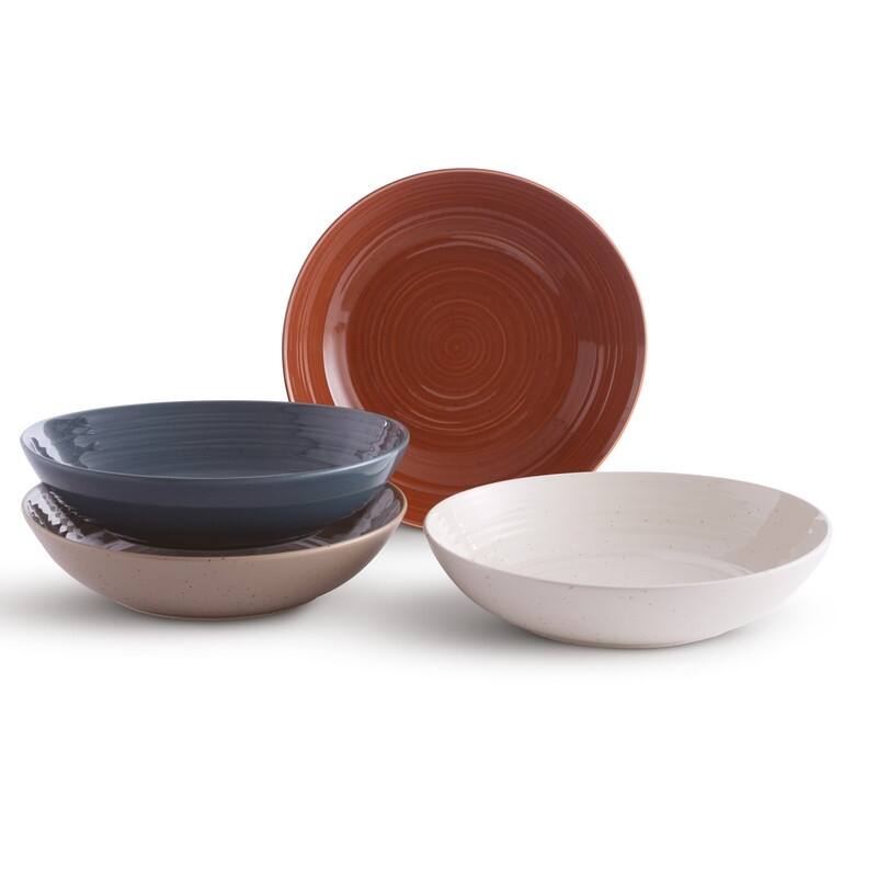 Sango Siterra Painters Palette Mixed Set of 4 Dinner Bowls, Multicolor - 4 Piece