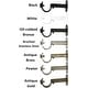 preview thumbnail 4 of 13, Adjustable Solid Zinc Curtain Rod Bracket Wall Holder, Fits Up to 1 1/8" or 1 1/4" Rod, 2 Pieces