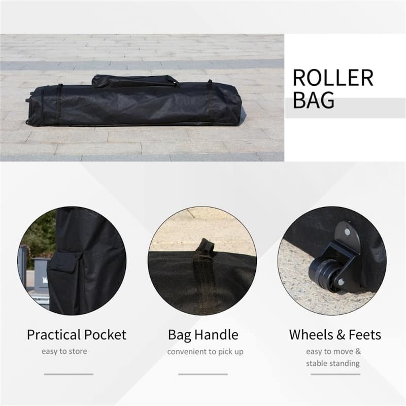 Pop Up Outdoor Tent 19.7 ft x 9.8 ft Waterproof Oxford Fabric with Roller Bag