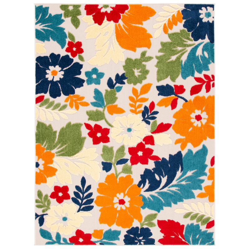 SAFAVIEH Cabana Leopolda Indoor/ Outdoor Waterproof Patio Floral Rug