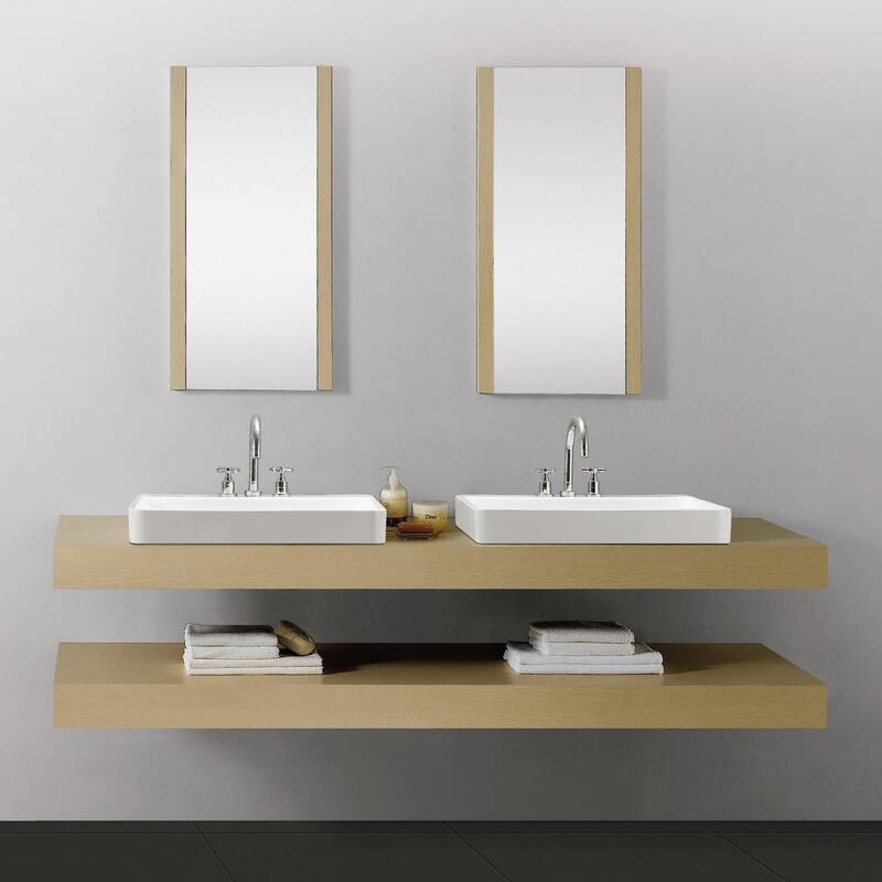 Swiss Madison Carre 23-1/4" Rectangular Vessel Ceramic Bathroom Sink