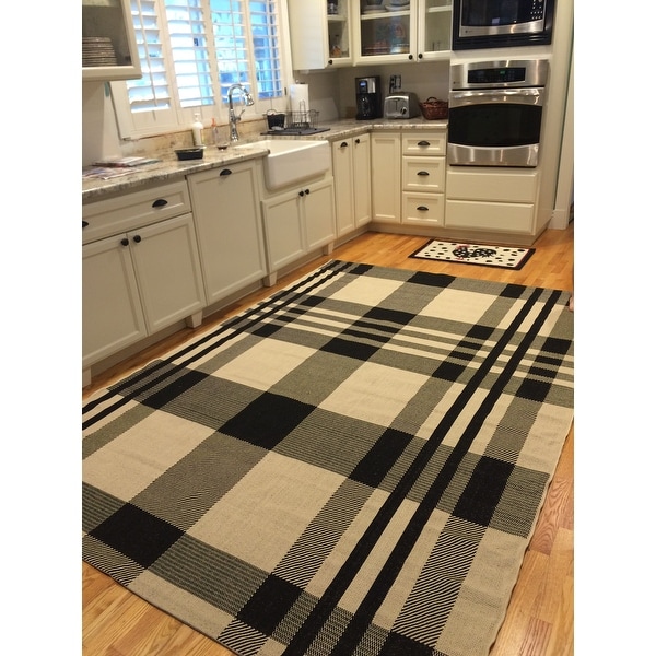Safavieh Courtyard Plaid Black Bone Indoor Outdoor Rug On Safavieh Courtyard Plaid Black Bone Indoor Outdoor Rug On Free Shipping Today 7356977