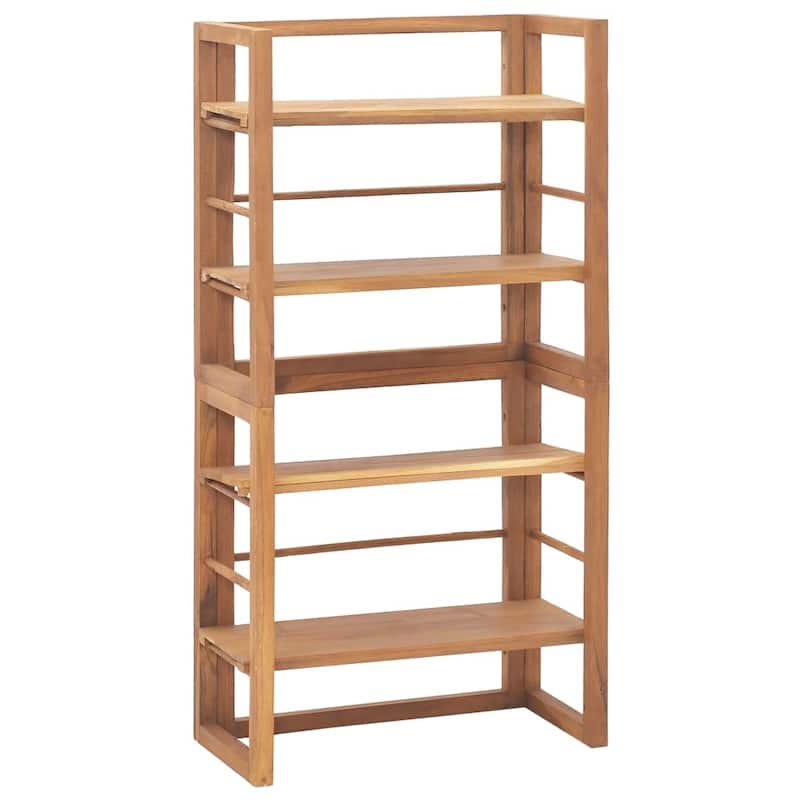 vidaXL Shelving Unit 23.6"x11.8"x47.2" Solid Teak Wood - 23.6" x 11.8" x 47.2"