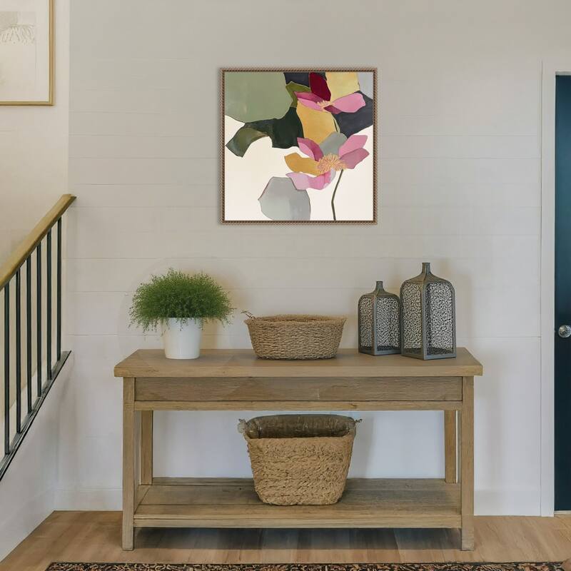 Blossom in Pink No. 1 by Lazar studio Framed Canvas Wall Art Print