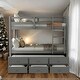 preview thumbnail 1 of 44, Twin over Twin Bunk Bed With Ladder And Safety Rail,Twin Trundle Bed with 3 Drawers Grey