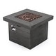 preview thumbnail 35 of 41, Dakota Magnesium Oxide Square Gas Fire Pit by Christopher Knight Home