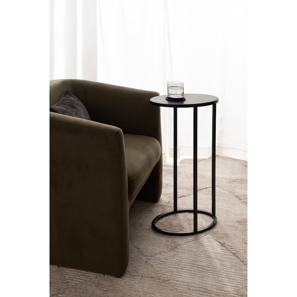 Kate and Laurel Natalli Metal Oval C-Table