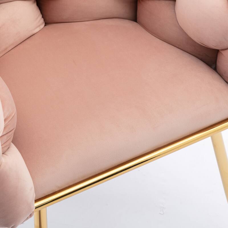 Luxury Simple Leisure Velvet Single Sofa Chair Bedroom Lazy Person Household Dresser Stool Manicure Table Back Chair