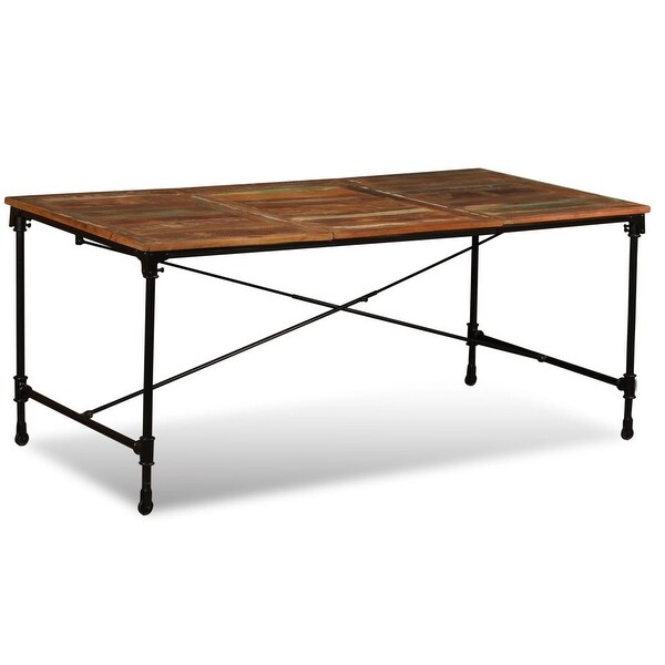 Home Garden Tables Vidaxl Dining Table 63 Solid Reclaimed Wood Kitchen Dinner Dining Room Home Stbalia Ac Id