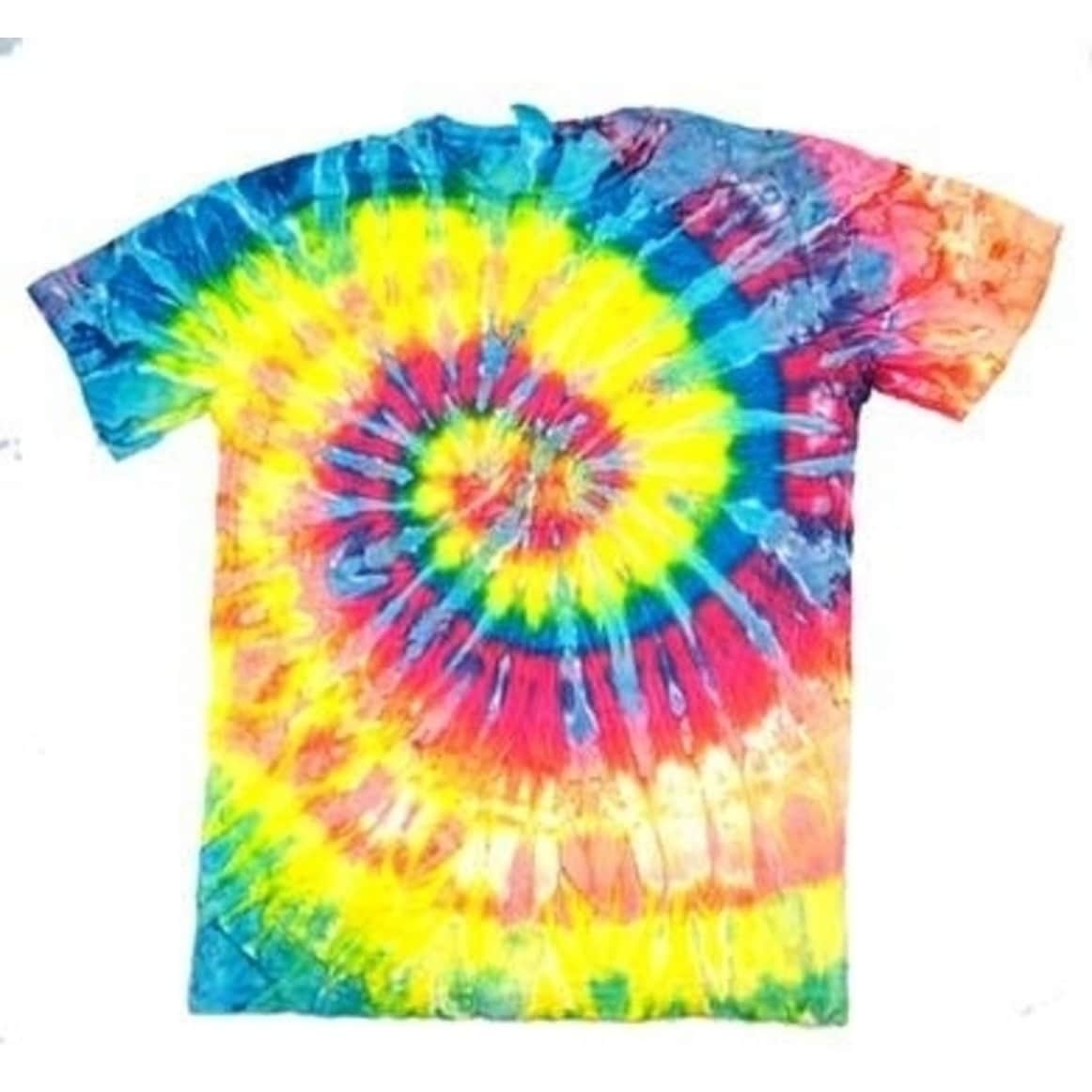 Shop Adult Medium Slim Fit Neon Rainbow Tie Dye Tee Shirt 4 Mens