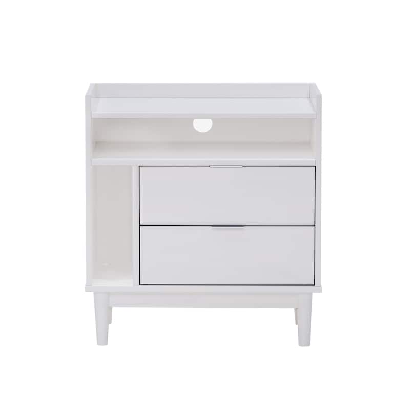 Middlebrook Modern Gallery Top Solid Wood Nightstand