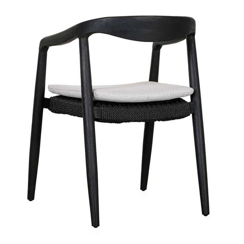 Classic Home Aria Outdoor Dining Chair in Black (Set of 2)
