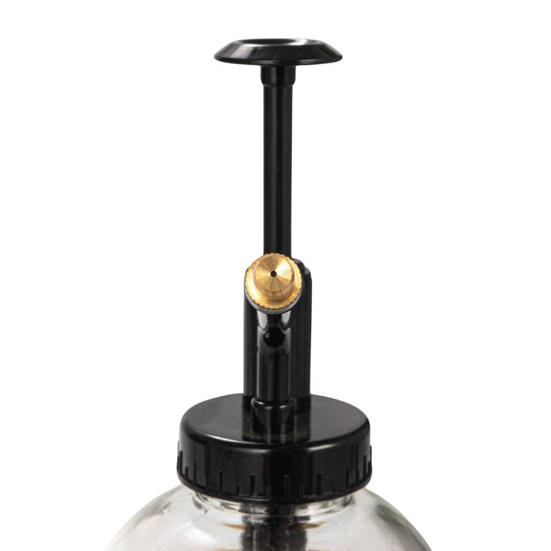 Glass Plant Mister with Woven Sleeve - 3.5"L x 3.0"W x 6.8"H