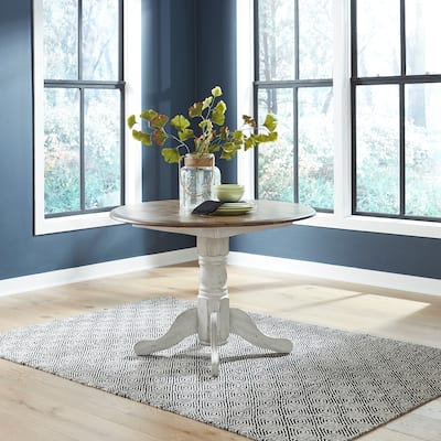 Carolina Crossing Drop Leaf Pedestal Table - Various Colors - Width 42" x Depth 42" x Height 30"