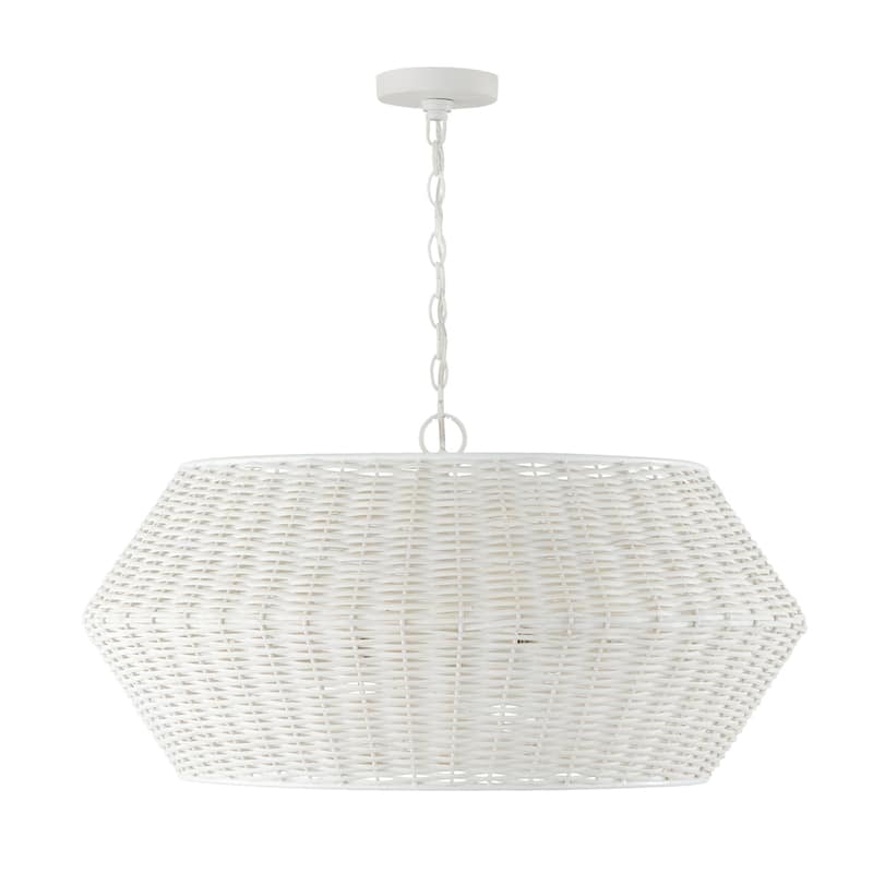 Boca 6-light Hanging Pendant - Chalk White
