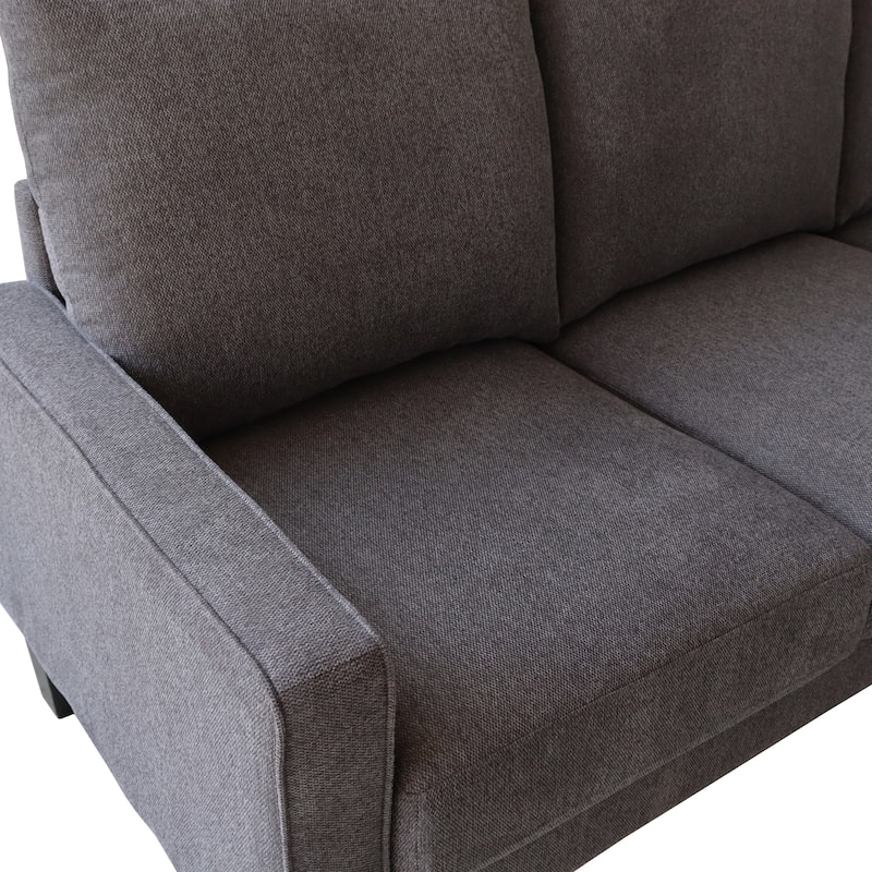 Living Room Furniture 3-Seat Sofa with Sturdy Structure and Solid Wood Legs, Comfortable Cushions, Easy Assembly