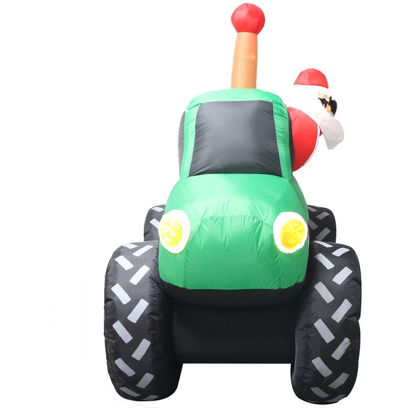 Fraser Hill Farm 6-Ft. Tall Prelit Santa in Monster Truck Inflatable