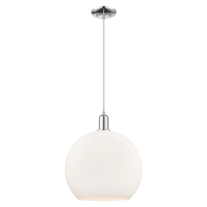 Innovations Lighting Endless Possibilities Arcadia - Athens - 1 Light 14" Cord Hung Mini Pendant - Polished Chrome/Matte White