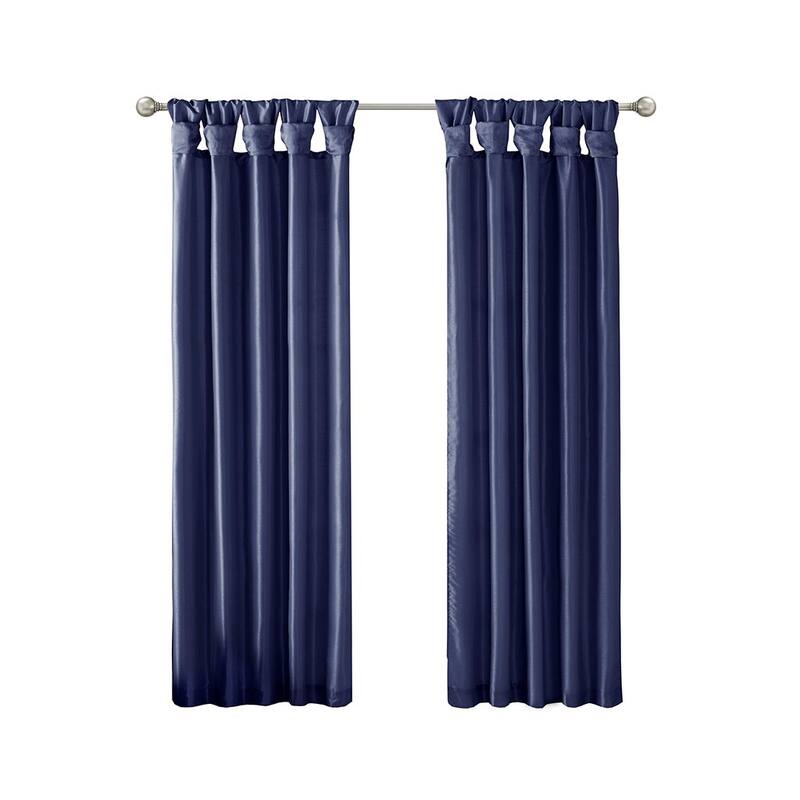 Twist Tab Lined Window Curtain Panel