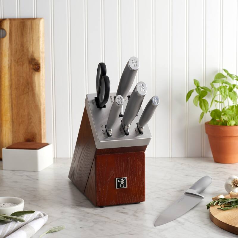 Henckels Modernist 7-pc Self-Sharpening Knife Block Set - Stainless Steel - 7 Piece - 7-pc