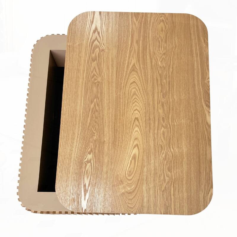 Lift-top Coffee Table Solid Wood Veneered Coffee Table with Storage and Adjustable Height