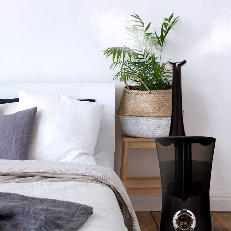 Ultrasonic cold fog digital humidifier - Black