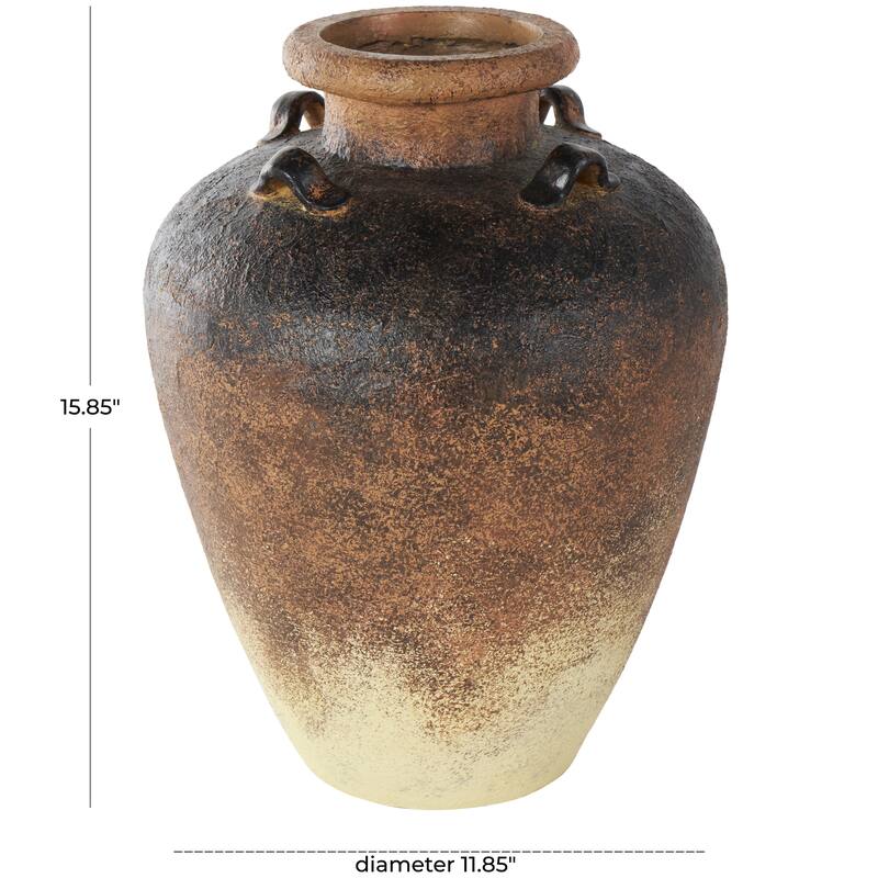 Magnesium Oxide Textured Ombre Antique Amphora Decorative Vase - Copper - Roche River Decor